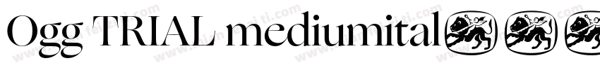 Ogg TRIAL mediumital字体转换